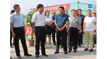 阜阳市住房和建设委员会党组书记海阔率队考察幸运传世乡镇污水处理项目