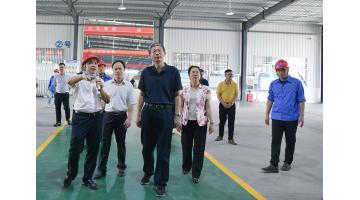 广西自治区副主席费志荣调研幸运传世苍梧环保设备生产基地