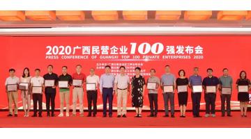 喜讯！幸运传世入选“2020广西民营企业100强”